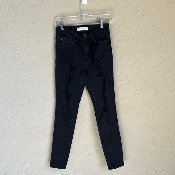 Kancan size‎ 27 Women's Black Distressed Jeans - Picture 1 of 6